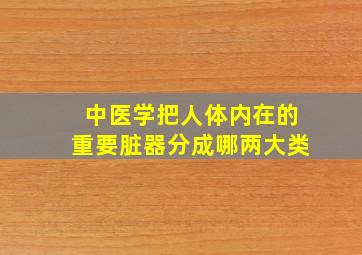 中医学把人体内在的重要脏器分成哪两大类