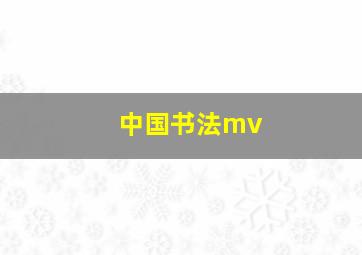 中国书法mv