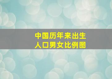 中国历年来出生人口男女比例图