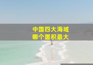 中国四大海域哪个面积最大