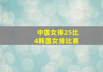 中国女排25比4韩国女排比赛