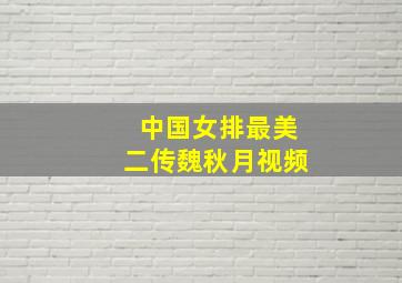 中国女排最美二传魏秋月视频