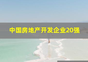 中国房地产开发企业20强