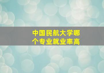 中国民航大学哪个专业就业率高