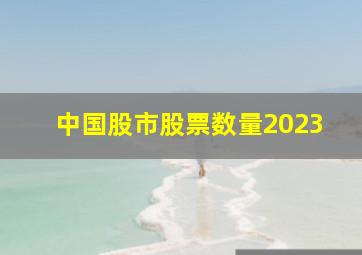 中国股市股票数量2023