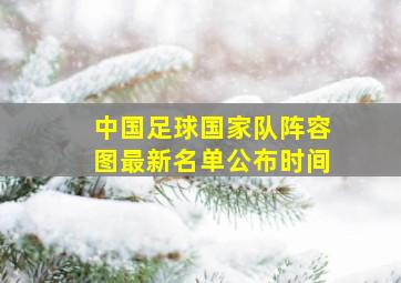 中国足球国家队阵容图最新名单公布时间