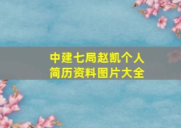 中建七局赵凯个人简历资料图片大全