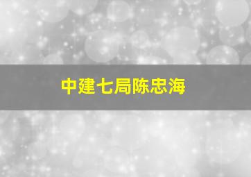 中建七局陈忠海