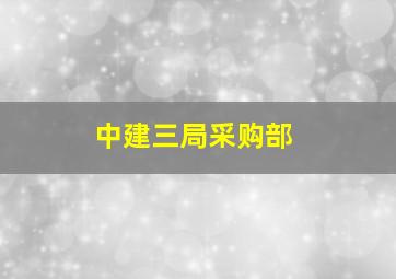 中建三局采购部