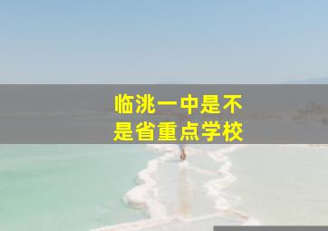 临洮一中是不是省重点学校