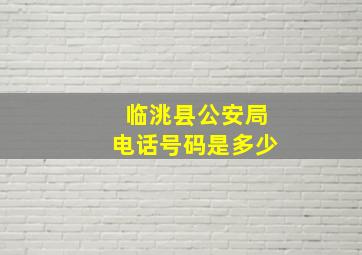 临洮县公安局电话号码是多少