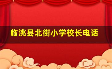 临洮县北街小学校长电话