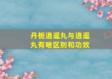 丹栀逍遥丸与逍遥丸有啥区别和功效