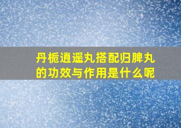 丹栀逍遥丸搭配归脾丸的功效与作用是什么呢