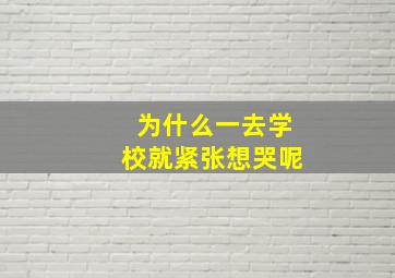 为什么一去学校就紧张想哭呢