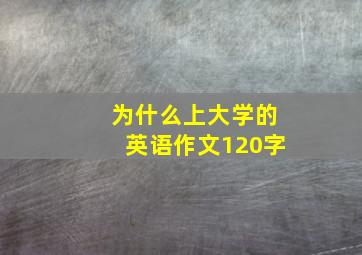 为什么上大学的英语作文120字