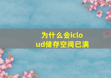 为什么会icloud储存空间已满