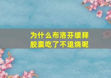 为什么布洛芬缓释胶囊吃了不退烧呢