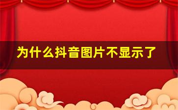 为什么抖音图片不显示了