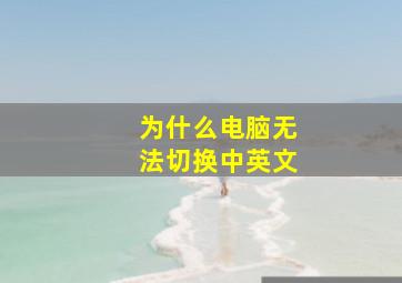 为什么电脑无法切换中英文