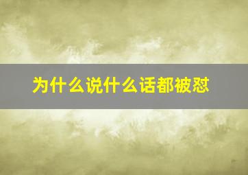 为什么说什么话都被怼