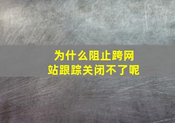 为什么阻止跨网站跟踪关闭不了呢