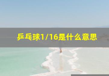 乒乓球1/16是什么意思