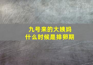 九号来的大姨妈什么时候是排卵期