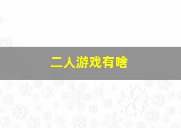 二人游戏有啥