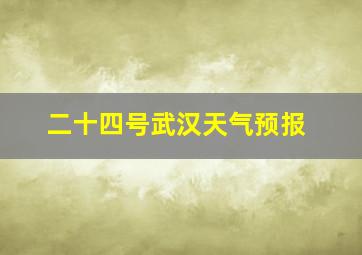 二十四号武汉天气预报