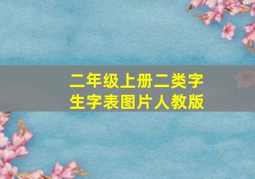 二年级上册二类字生字表图片人教版