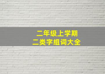 二年级上学期二类字组词大全