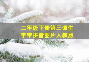 二年级下册第三课生字带拼音图片人教版