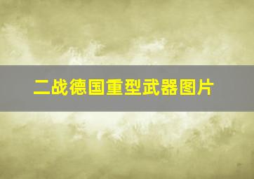 二战德国重型武器图片