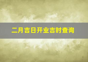 二月吉日开业吉时查询