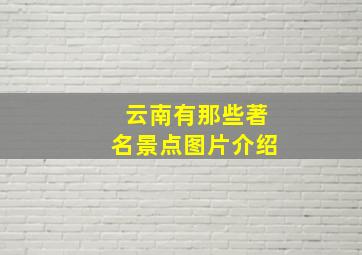 云南有那些著名景点图片介绍