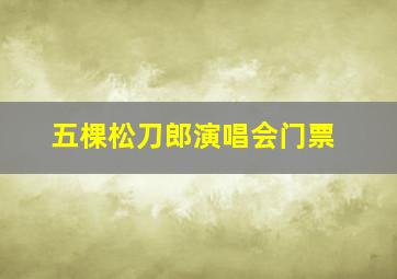 五棵松刀郎演唱会门票