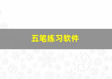 五笔练习软件