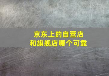 京东上的自营店和旗舰店哪个可靠