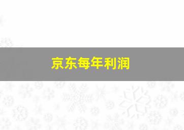 京东每年利润