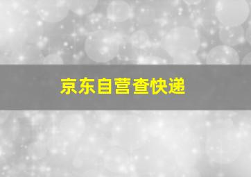 京东自营查快递