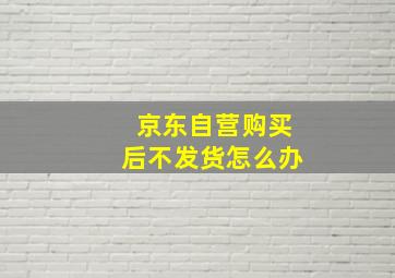 京东自营购买后不发货怎么办