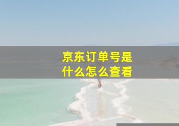 京东订单号是什么怎么查看