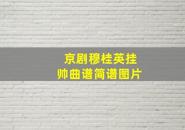 京剧穆桂英挂帅曲谱简谱图片