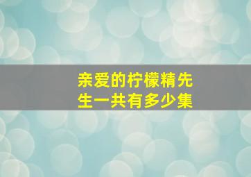 亲爱的柠檬精先生一共有多少集