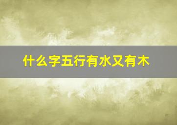 什么字五行有水又有木