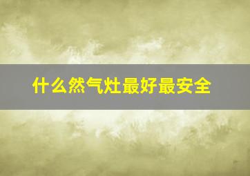 什么然气灶最好最安全