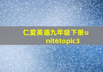 仁爱英语九年级下册unit6topic3