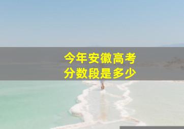 今年安徽高考分数段是多少