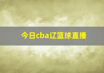 今日cba辽篮球直播